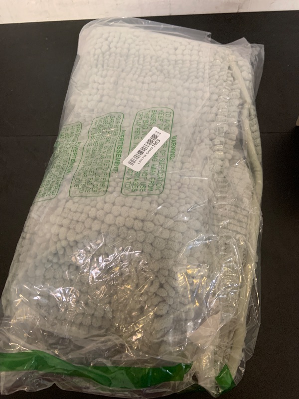 Photo 1 of Turquoize Sage Green Bathroom Rugs Runner Extra Long 47 x 17 Large Bath Mat Plush Shaggy Chenille Bathroom Rug Non-Slip Bath Rug Runner Extra Soft & Absorbent Thick Floor Mats, Machine Washable, Sage