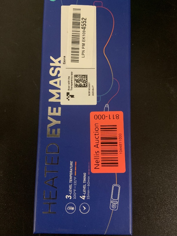 Photo 1 of Ezona Heated Eye Mask, Warm Eye Compress Mask for Dry Eyes, USB Electric Eye Heating Pad with Temperature & Timer Control, Dry Eyes, Blepharitis, Sinus Migraine (Blue)