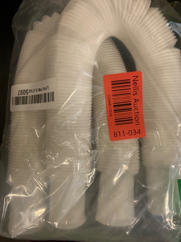 Photo 1 of Pool Hoses for Above Ground Pools, 1.25 x 51 Inch Hose for Filter Pump, Compatible with Filter Pump 607, 637 (2 Hoses + 4 Metal Clamps)