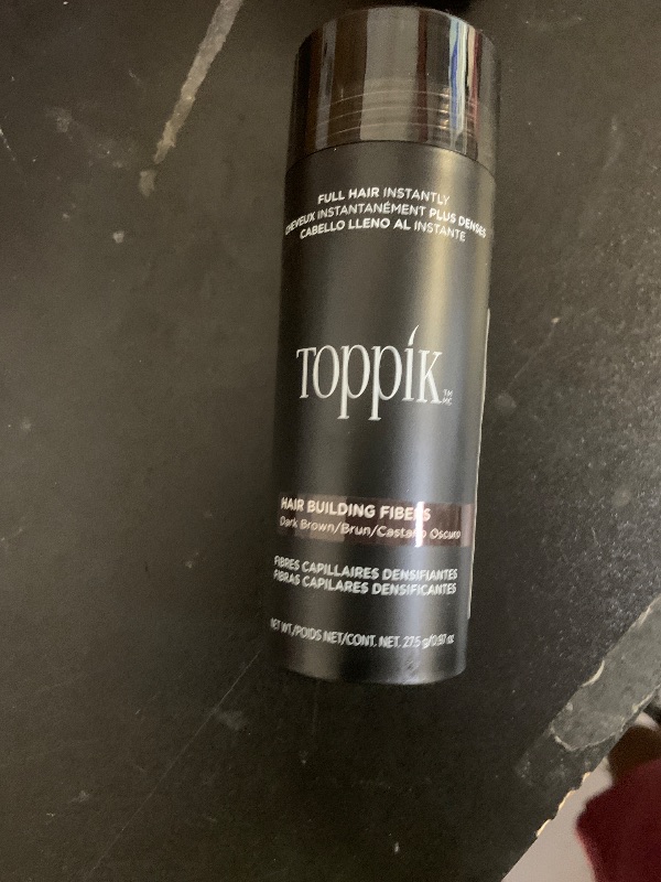 Photo 1 of Toppik Hair Building Fibers, Dark Brown, 27.5g Fill In Fine or Thinning Hair, Instantly Thicker, Fuller Looking, 9 Shades for Men & Women, Keratin Protein Formula