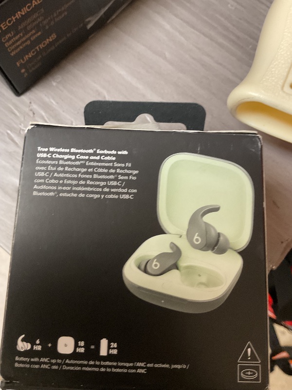 Photo 1 of Beats Fit Pro - True Wireless Noise Cancelling Earbuds - Apple H1 Headphone Chip, Compatible with Apple & Android, Class 1 Bluetooth®, Built-in Microphone, 6 Hours of Listening Time – Sage Gray