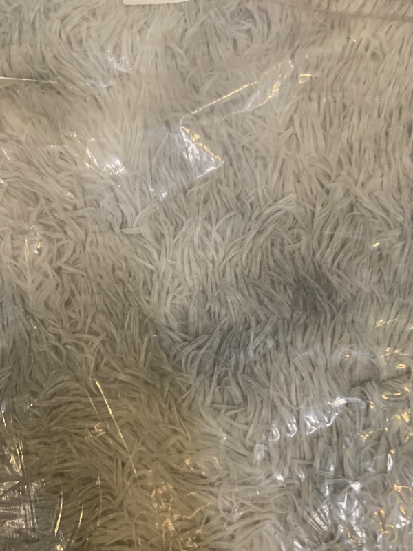 Photo 1 of ROCYJULIN Fluffy Area Rug 4x6 for Bedroom, Ultra Soft 4x6 Area Rugs for Living Room, Non-Slip Shag Fuzzy Throw Rug for Nursery, Kids, Girls, Boys, Silver Grey