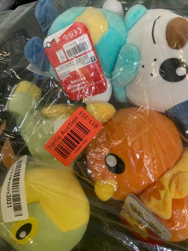 Photo 1 of Pokemon 8" Starter Plush Assorted Mystery Blind Box 3-Pack - Fire, Grass, Water - Receive 3 Randomly Selected Characters - Surprise Stuffed Animal Toy Figures - Easter Gift for Kids, Boys, Girls - 2+