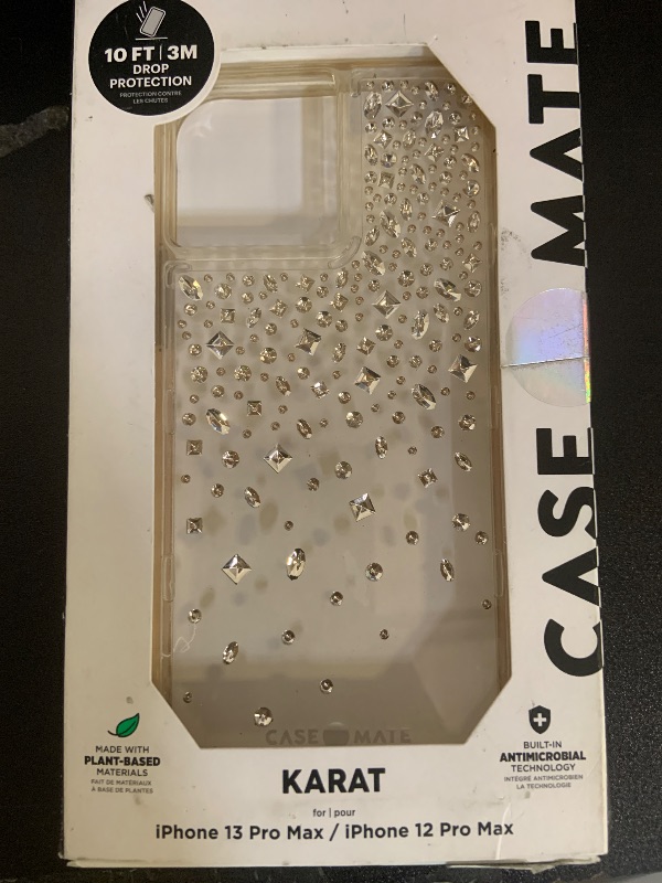 Photo 1 of Case-Mate iPhone 13 Pro Max Case for Women [10ft Drop Protection] [Wireless Charging] Karat Crystal Phone Cover for iPhone 13 Pro Max - Luxury Crystal Design Phone Cover - Shock Absorbing Anti Scratch