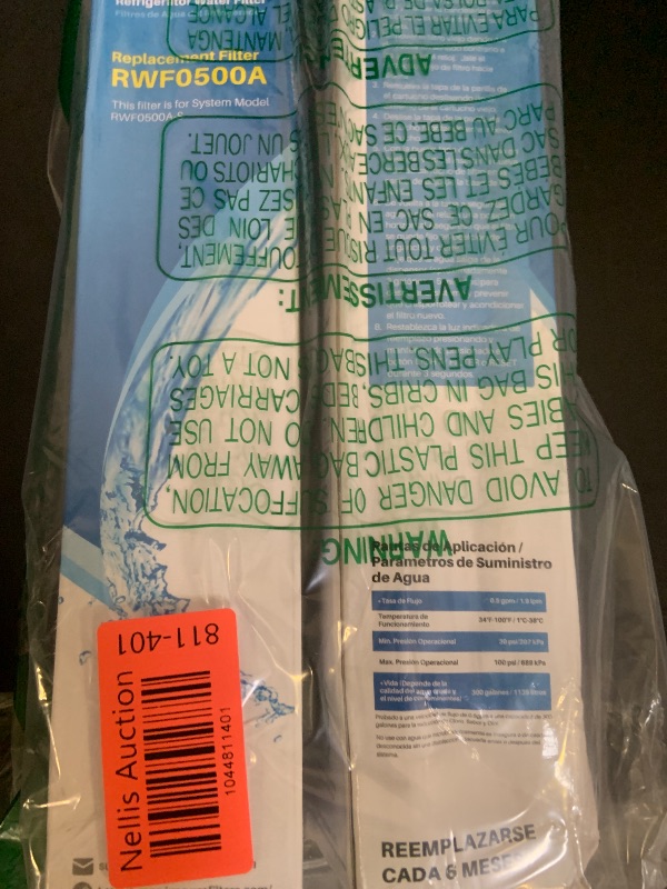 Photo 1 of ICEPURE 4396508 Refrigerator Water Filter Replacement for EveryDrop Filter 5, EDR5RXD1, Whirlpool 4392857, NL300, 4396510, 4396509, 4396547, LC400V, 4396510p, WF-NLC240V,PNL240V, 2PACK