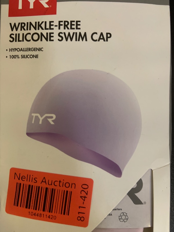 Photo 1 of TYR Adult Wrinkle Free Silicone Swim Cap for Drag Reduction and Hair Protection