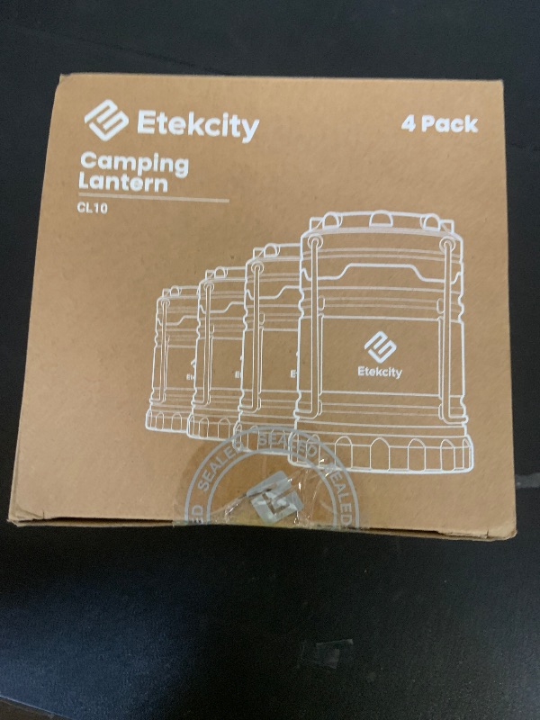 Photo 1 of Etekcity Camping Lanterns for Power Outages 4 Pack, Flashlight for Camping Essentials, Survival Kit and Gear, Hurricane Preparedness Items, Emergency Led Battery Operated Lights, Black