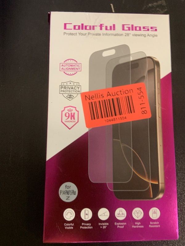 Photo 1 of Ifaeveus 2 Pack Privacy Screen Protector for iPhone 15 Plus Tempered Glass for 15Plus 6.7inch Private Glass Anti-Spy Anti-Blue Light Eye Protection Anti-Scratch Full Coverage No Bubble