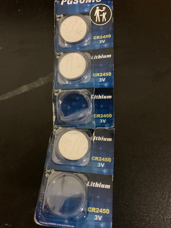 Photo 1 of PGSONIC CR2450 3V Lithium Battery (5pcs)