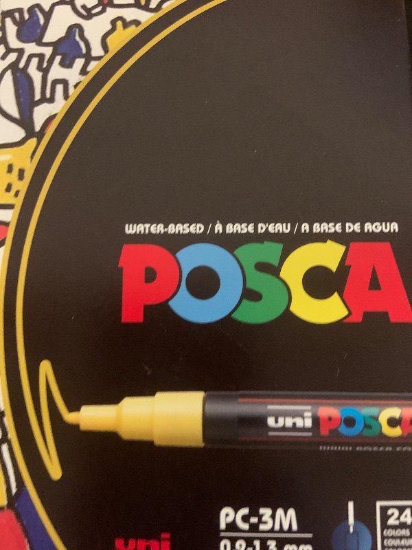 Photo 1 of 24 Posca Paint Markers, 3M Fine Coloring Markers with Reversible Tips, Posca Marker Set of Acrylic Paint Pens | Posca Pens for Art Supplies, Fabric Paint, Fabric Markers, Paint Pen, Art Markers
