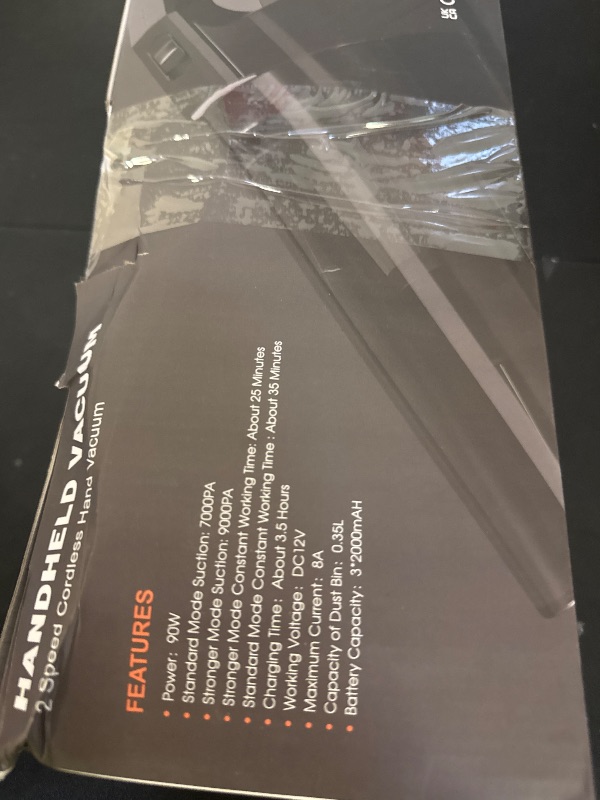 Photo 1 of Handheld Vacuum Cordless Car Vacuum Portable with LED Light, High Power Suction, Lightweight Rechargeable Hand Vacuum, Hand Held Vacuum Cleaner for Car Home Office, Pet Hair, Black
