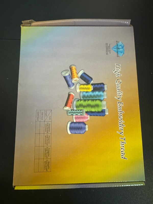 Photo 1 of Simthread 120 Madeira Colors Polyester Machine Embroidery Thread Kit 550Y(500M) Similar to Madeira and Robinson-Anton Colors 40 Weight for Home Embroidery Sewing Machines