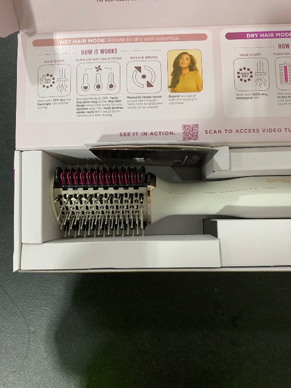 Photo 1 of Shark HT202 SmoothStyle Heated Comb + Blow Dryer Brush, Dual Mode, for All Hair Types, Silk