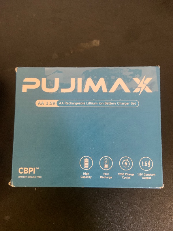 Photo 1 of PUJIMAX 4255mWh Rechargeable AA Batteries Lithium with USB C Fast Charger 1.5V Constant Output and Double A Batteries with 2000+ Cycles for Flashlights, Remote Controls, Blink doorbell Cameras,8 Pack