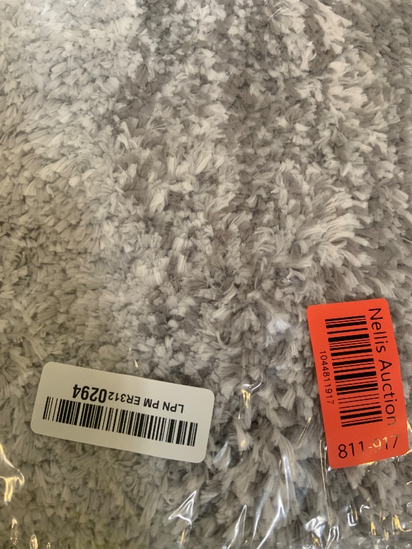 Photo 1 of OLANLY Luxury Toilet Rugs U-Shaped 24x20, Extra Soft and Absorbent Microfiber Bathroom Rugs, Non-Slip Plush Shaggy Bath Mat, Machine Wash Dry, Contour Bathroom Mats for Toilet Base, Light Grey