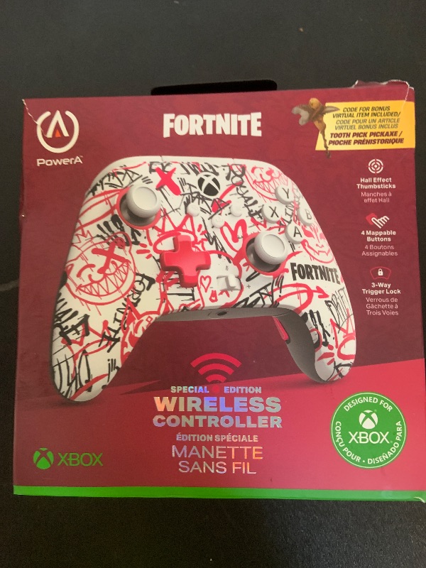 Photo 1 of PowerA Wireless Controller for Xbox Series X|S - Fortnite SE, bonus virtual item included, hall effect thumbsticks, low latency wireless, Officially Licensed - for Xbox Series X|S and works on Xbox One and Windows 10/11, Bonus Virtual Item Included