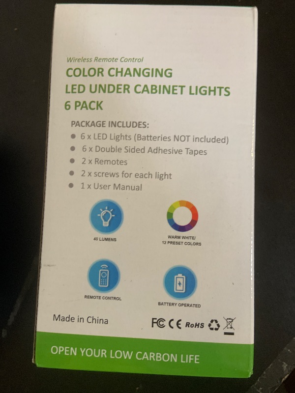 Photo 1 of BLS LED Puck Lights with Remote Control, Wireless Under Cabinet & Closet Lighting, RGB 13 Color Changing Lights with Dimmer, Timer & AA Battery Operated, Push, Touch, Stick on for Night, Wall, 6 Pack