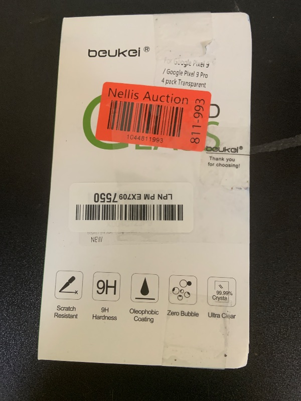 Photo 1 of beukei (4 Pack) Designed for Google Pixel 9 / Pixel 9 Pro Screen Protector Tempered Glass,6.3" Anti Scratch, Bubble Free, 9H Hardness
