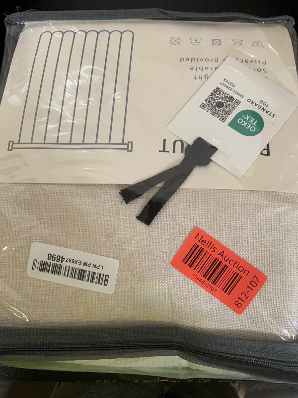 Photo 1 of 100% Blackout Shield Linen Blackout Curtains for Bedroom 84 Inches Long, Back Tab/Rod Pocket Living Room Drapes, Thermal Insulated Blackout Curtains 2 Panels Set, 50" W x 84" L, Cream