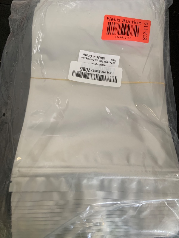Photo 1 of 100 Pack Mylar Bags for Food Storage 6 x 9 Inch Resealable Smell Proof Bags Aluminum Foil Packaging Pouch Bag Silver