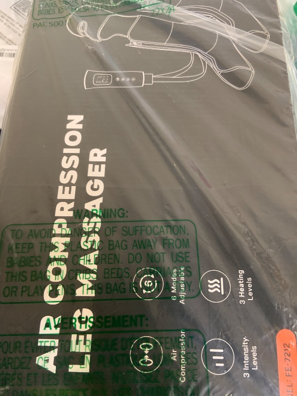 Photo 1 of ITCPRL Leg Massager with Heat and Compression, Foot Calf & Thigh Massage for Circulation and Pain Relief, Leg Compression Massager with Handheld Controller 3 Intensities 6 Modes