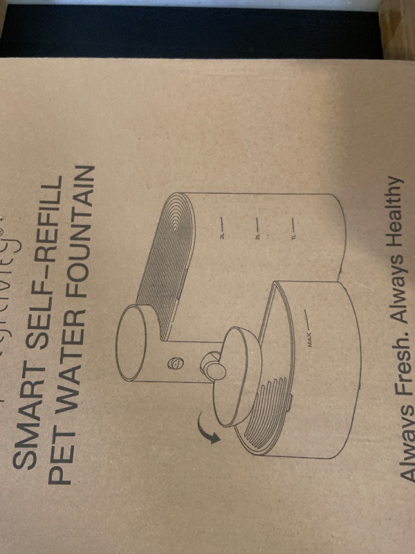 Photo 1 of Smart Pet Water Fountain, Automatic Wireless Pour-Over Cat Water Dispenser, Removable Ultra Silent Automatic Water Feeder Long Endurance Large Capacity Pet Water Dispense for Many Pets