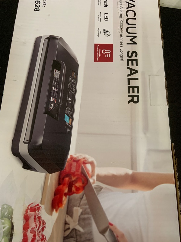 Photo 1 of 95KPa Vacuum Sealer Machine for food,Full Automatic with Double 12mm Heat Seal, 10in 1 Modes, Built in Cutter & Bag Storage, Includes 1 Roll and 10pcs Pre cut Bags