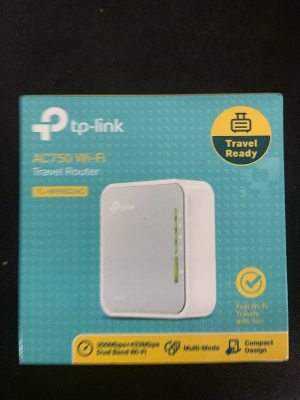 Photo 1 of TP-Link AC750 Wireless Portable Nano Travel Router(TL-WR902AC) - Support Multiple Modes, WiFi Router/Hotspot/Bridge/Range Extender/Access Point/Client Modes, Dual Band WiFi, 1 USB 2.0 Port