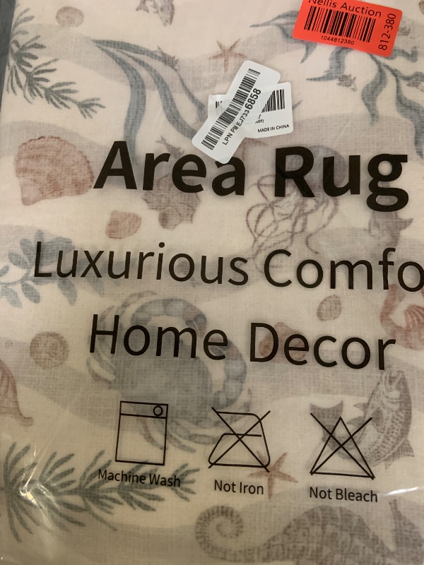 Photo 1 of LIVEBOX Beige Vintage 2'6"x8 Washable Rug Runners for Hallway, Non-Slip Kitchen Runner Rug Farmhouse Coastal Beach Bathroom Runner, Soft Low Pile Carpet for Entryway Laundry Bedroom Living Room