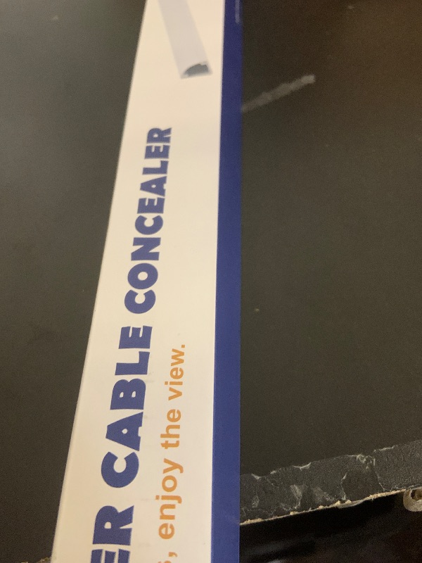 Photo 1 of 85in Corner Cable Concealer, One-Cord Corner Duct, Paintable Corner Cord Cover, Cable Management Channel for Wall Corner, Floor Baseboard, Ceiling - 5 X L 17in, Beige