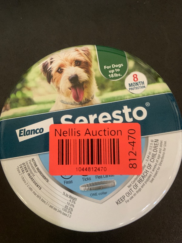 Photo 1 of Seresto Small Dog Vet-Recommended Flea & Tick Treatment & Prevention Collar for Dogs Under 18 lbs. | 8 Months Protection