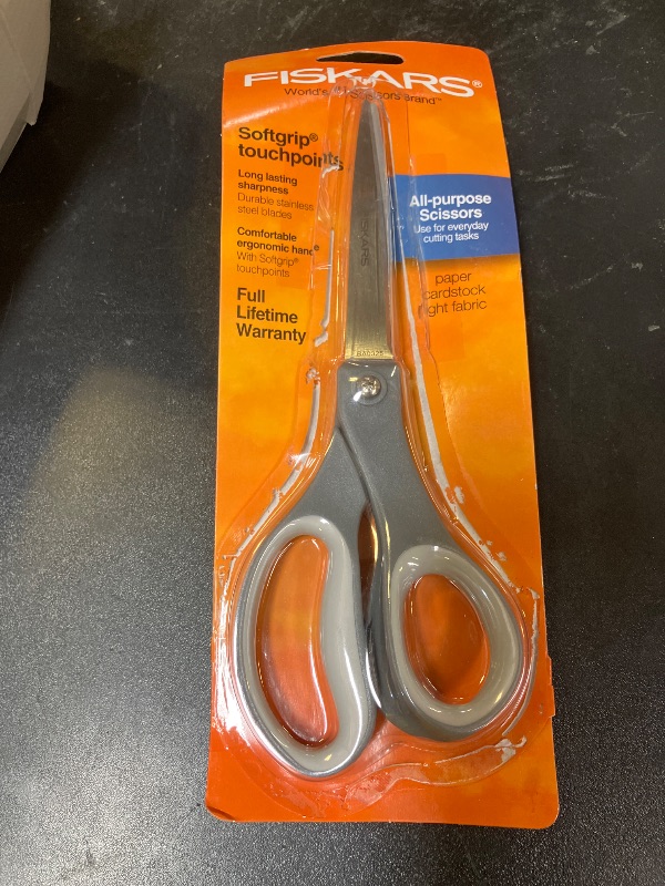 Photo 1 of Fiskars All Purpose Scissors, High Performance Cutting, Stainless Steel Blades, Ergonomic and Comfort Handles, Perfect for Arts and Crafts and the Office, Scissors for Office