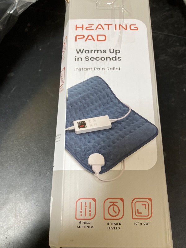 Photo 1 of Heating Pad for Back Pain Relief & Cramps, KOT Heating Pads with Auto Shut Off Large, 6 Heat Settings Electric Heated Pad, Gifts for Women, Gifts for Men, 12" x 24"