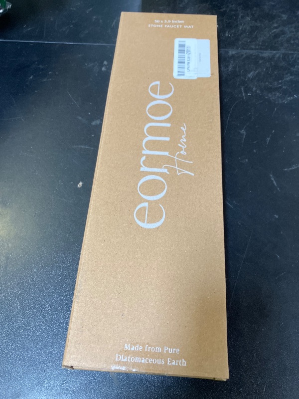 Photo 1 of eormoe 30 Inch Faucet Mat for Kitchen Sink - Instant Dry Sink Protector for Countertop, Extra-Long Diatomaceous Earth Stone Sink Tray Around Faucet for Kitchen Bathroom RVs [Light Grey, 30" x 3.9"]