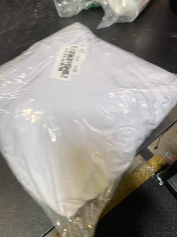 Photo 1 of BDDC Table Skirts for Rectangle Tables 6ft - One-Piece White Tablecloths and Skirt, Wrinkle Resistant Ruffles Elastic Cover for Banquets, Weddings, Events, Parties