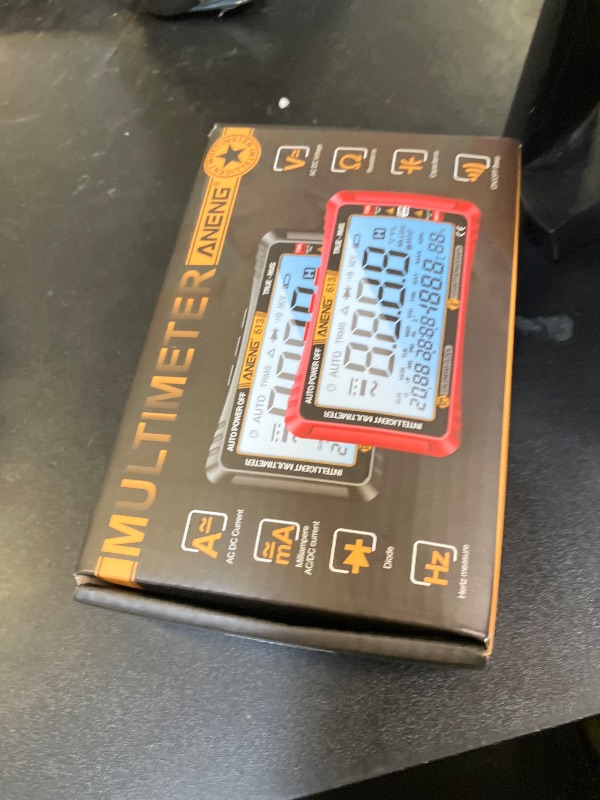 Photo 1 of ANENG Digital Multimeter Tester,4000 Counts Voltage Tester,Auto-Ranging TRMS Volt Meter,Large LCD Ohm Meter Measures AC/DC Current,Voltage,Resistance, Diode,Continuity,Capacitance,Temperature(Red)