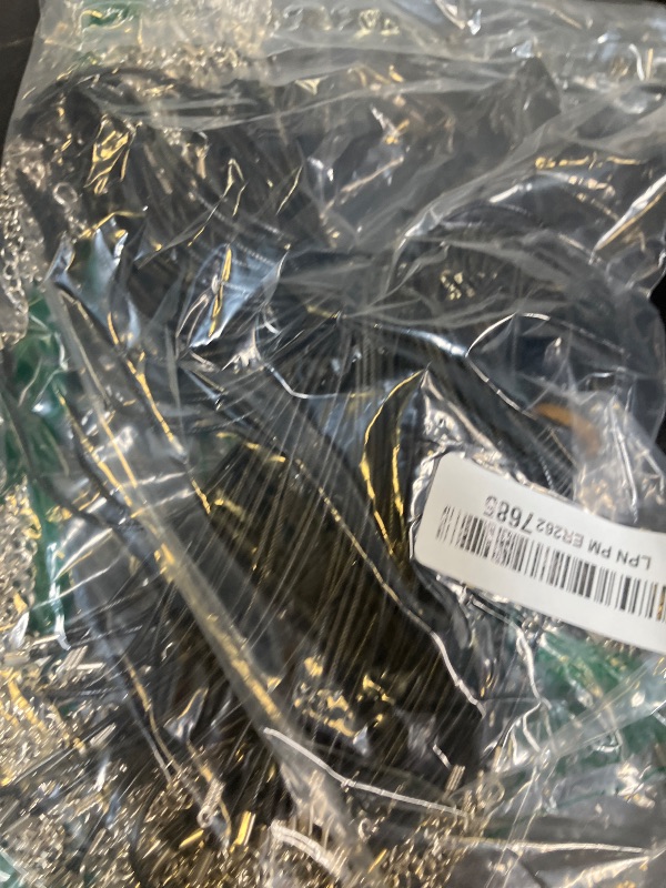 Photo 1 of 100Pcs Premium Leather Necklace Chains Bracelet Cord with Clasps for Pendants, Bulk Waxed Rope Necklace String, Black , 18" for Jewelry Making Supplies, 1.5mm DHOOZ