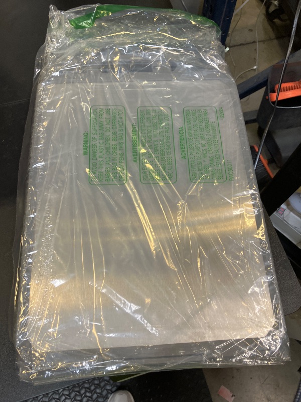 Photo 1 of [2025 Upgraded] Stainless Steel Cutting Board Large 17" X 12", Knife Sharpener & Stand, Scratch-Resistant Double Sided Desgin, Wheat Straw PP Non Toxic Chopping Board, Juice Groove, Dishwasher Safe