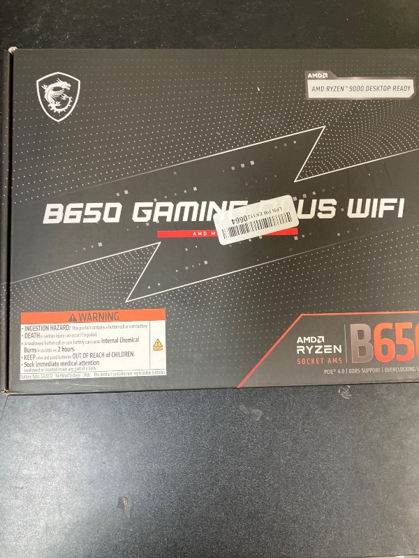 Photo 1 of MSI B650 Gaming Plus WiFi Motherboard AMD B650 Socket AM5 ATX