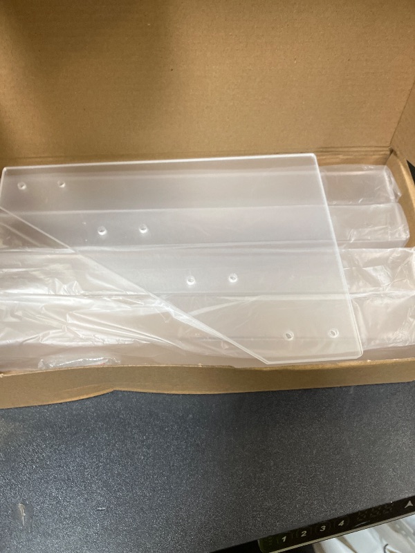 Photo 1 of AISIDERK 12" Acrylic Riser Display Stands - 4 Tier Clear Acrylic Display Shelf, Double Sided Usable, Makeup Organizer Perfume Organizer, Acrylic Shelves for Funko Pop Figures , Cupcake, Candy Food