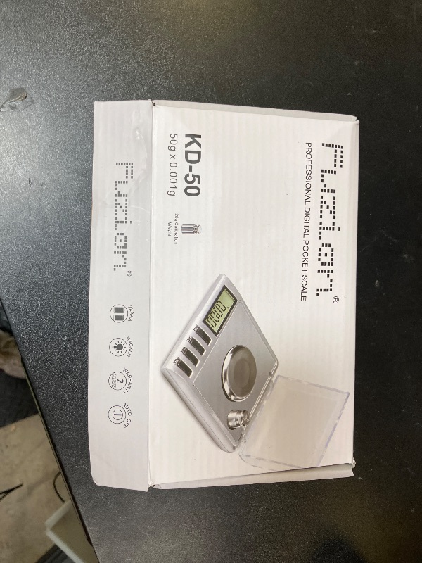 Photo 1 of Fuzion Milligram Scale, 50g/0.001g Digital Milligram Scale with Calibration Weights, Jewelry and Gem Scale, Mg Scale for Powder, Reloading, Includes Scoop, Powder Pan and Tweezers