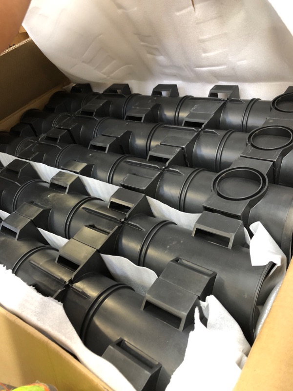 Photo 1 of Resin HDPE Trench Drain Pipe, 5-Pack Plastic Trench Drain Gutter for Outdoor, Downspout, Yard Fence, Swimming Pool, Sidewalk,