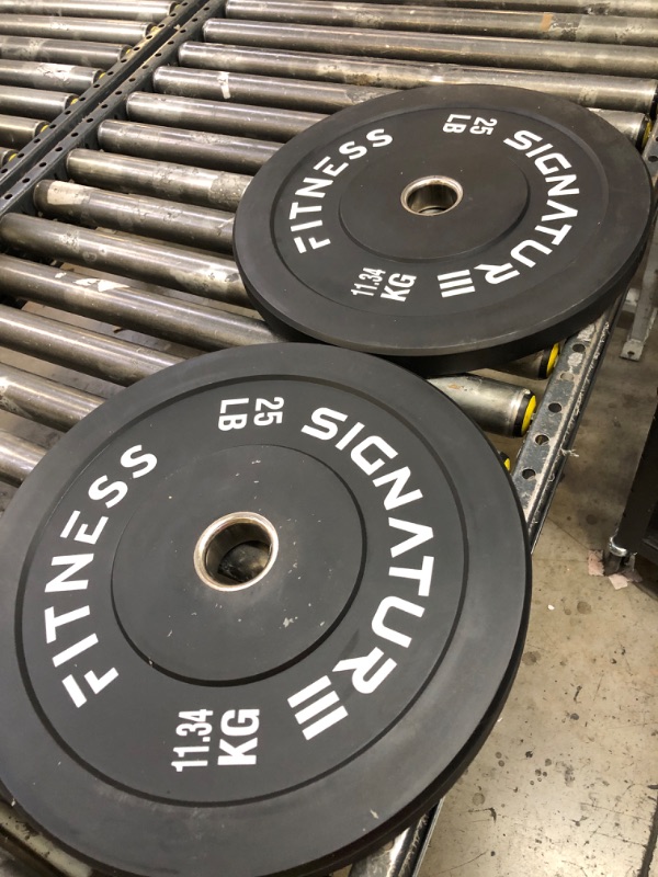 Photo 1 of Olympic Bumper Plates, 2" Weight Plates for Strength Training & Weightlifting, Pairs, Sets or Sets with 7FT Barbell, Multiple Options