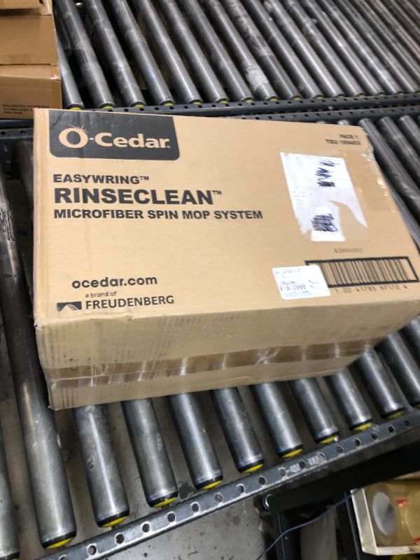 Photo 1 of O-Cedar RinseClean Spin Mop & Bucket System + 2 Extra Mop Heads| Clean with Clean Water | Removes 99% of Bacteria