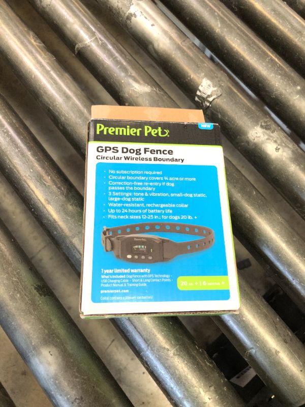 Photo 1 of Premier Pet GPS Dog Fence Collar - Circular Wireless Boundary - Portable Wireless Dog Fence - Tone, Vibration & Static - Water-Submersible, Rechargeable, Up to 24 Hour Battery - No Subscription or App