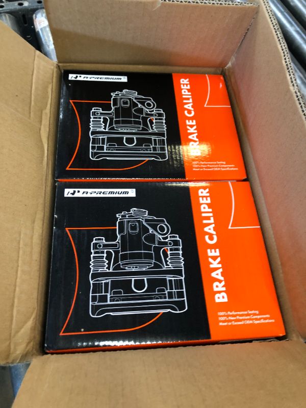 Photo 1 of A-Premium Disc Brake Caliper Assembly with Bracket Compatible with Select Subaru Models - Legacy/Outback 2010 2011 2012 2013 2014, H4 2.5L - Rear Driver and Passenger Side, 2-PC Set