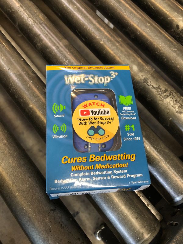 Photo 1 of Wet-Stop 3 Blue Bedwetting Enuresis Alarm with Loud Sound and Strong Vibration for Boys or Girls, Proven Solution for Bedwetters