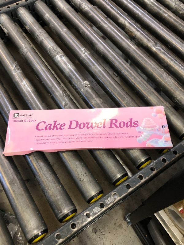 Photo 1 of DaTpuik 10PCS 16 Inch (40.6CM) Long White Plastic Cake Dowel Rods for Tiered Cake Construction and Stacking Supporting Cake Round Dowels Straws with 0.4 Inch Diameter
