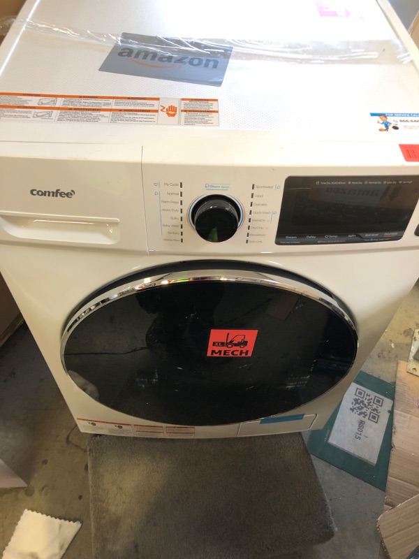 Photo 1 of COMFEE’ 24" Washer and Dryer Combo 2.7 cu.ft 26lbs Washing Machine Steam Care, Overnight Dry, No Shaking Front Load Full-Automatic Machine, Dorm White