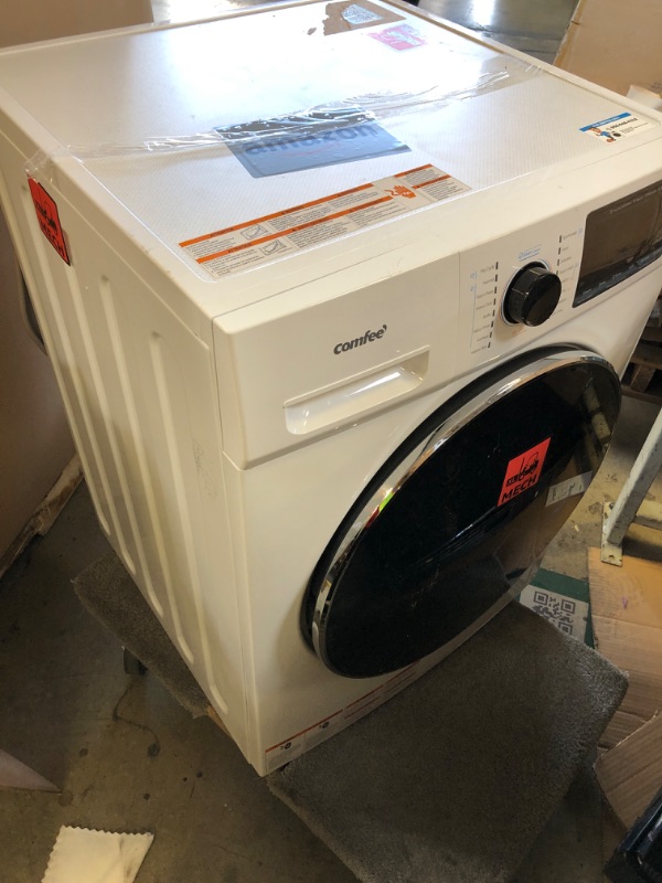 Photo 1 of COMFEE’ 24" Washer and Dryer Combo 2.7 cu.ft 26lbs Washing Machine Steam Care, Overnight Dry, No Shaking Front Load Full-Automatic Machine, Dorm White